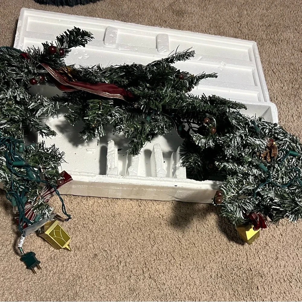 The illuminated nativity garland with certificate of authenticity